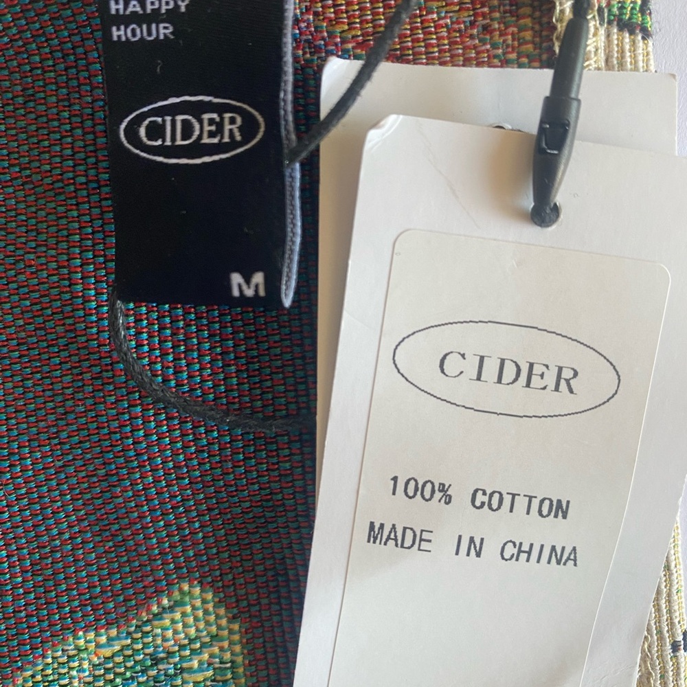 Cider Beige Floral Lace-Up Tank Top - Picture 5 of 6